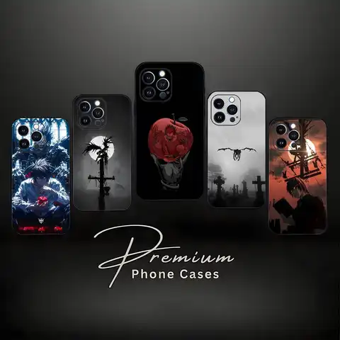 Custodia per telefono R-Ryuk D-Death Note per iPhone 17,16,15,14,13,12,11,Pro Max, XS,X,XR,SE,Mini,8,7, Cover nera in morbido silicone