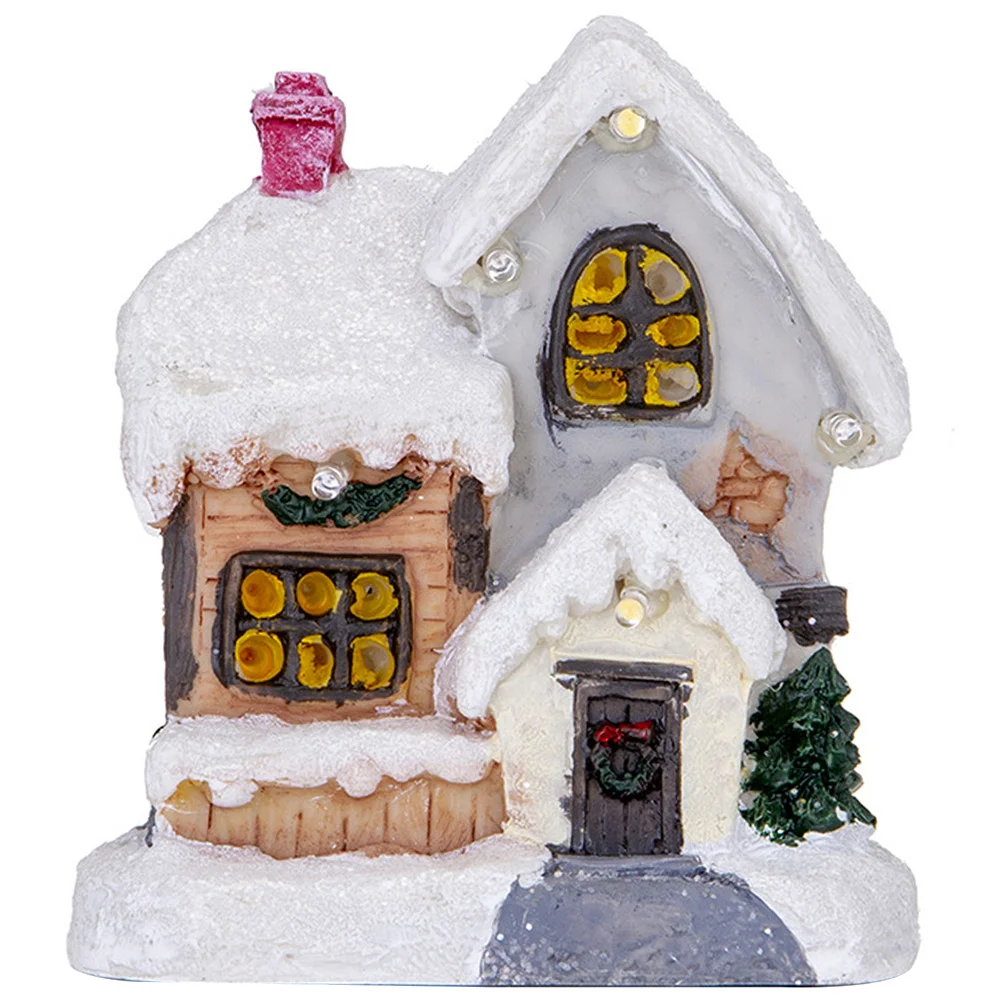 

Christmas Lighted Resin Glowing Village Decoration Christmas Gift Ornament Light Up Decor