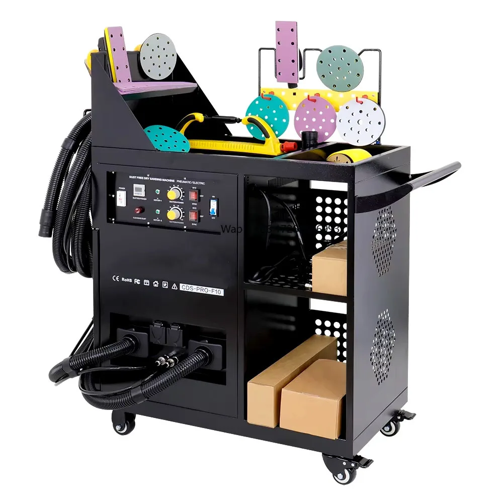 ماكينة سنفرة كهربائية خالية من الغبار للسيارات مع نظام استخلاص الهواء وجمع #1