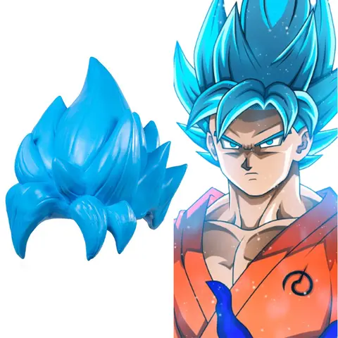 Dragon Ball Son Goku Wig Anime Halloween Carnival Party Cosplay Latex Hood Super Saiyan Role-playing for Men Cos Props Gifts