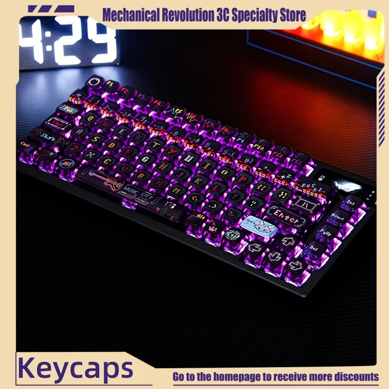 2024 Original Theme Keycap 122 Key Asa High Pbt Material Transparent Mechanical Keycap Personalized Customization good-looking