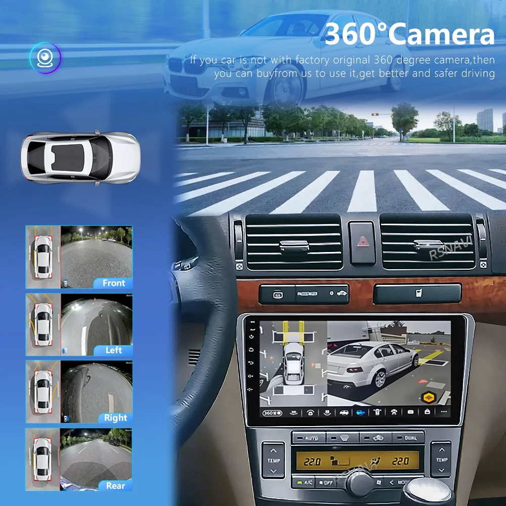 Android 16 Carplay Auto 2K Screen Car Player Radio BT Multimedia For Toyota Avensis T250 2 II 2003 - 2009 2Din Autoradio Stereo view 3