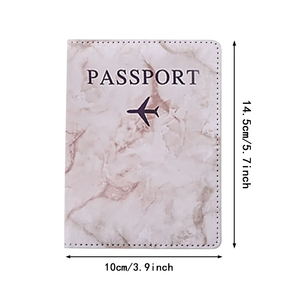 Fashion Passport Protective Cover Embroidery Letter Pattern Travel Passport Holder Wallet Gift PU Leather Card Case Cover Unisex