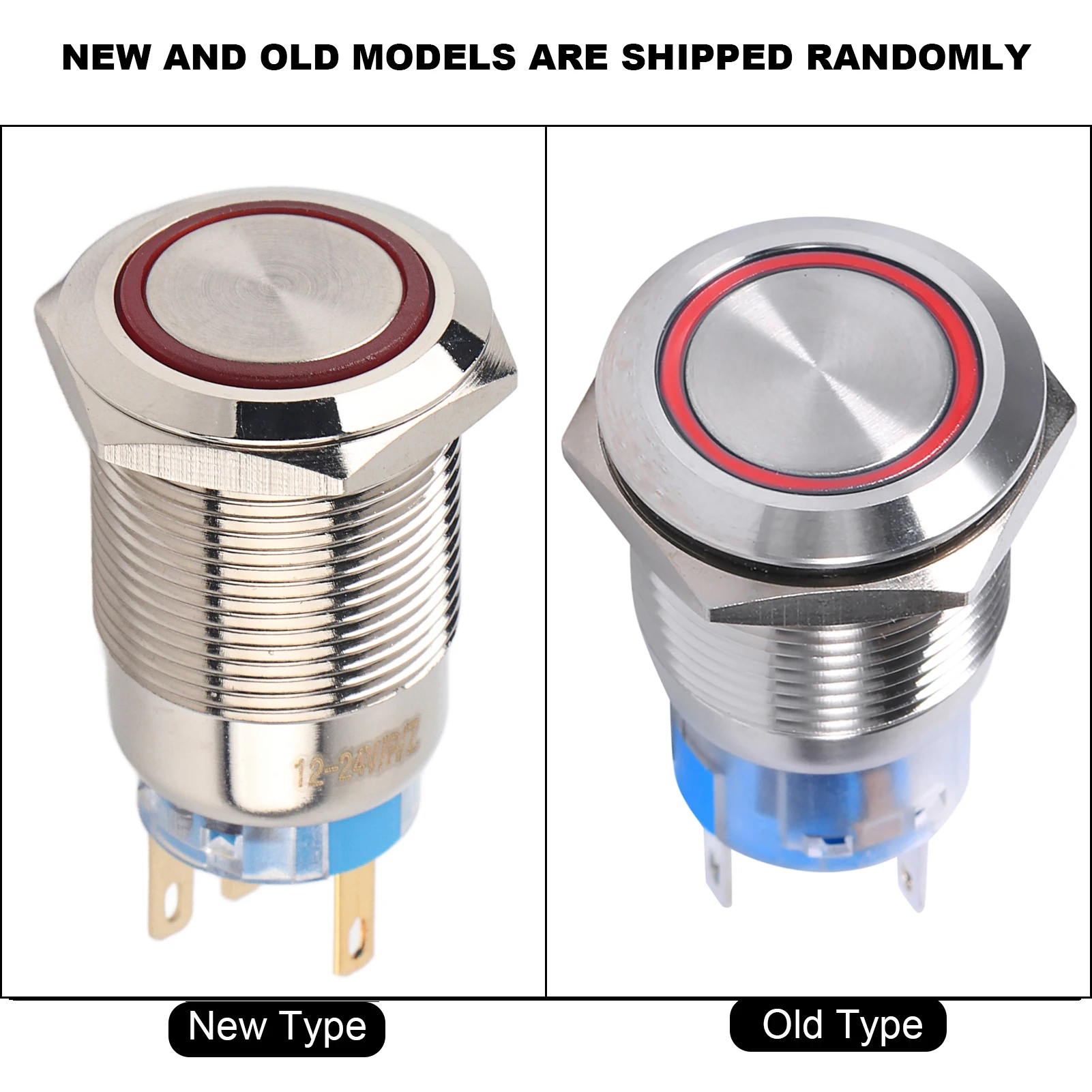 19mm 12‑24V LED Waterproof Stainless Selflocking Latching Push Button Switch On Off  Button Switch Self locking Switch