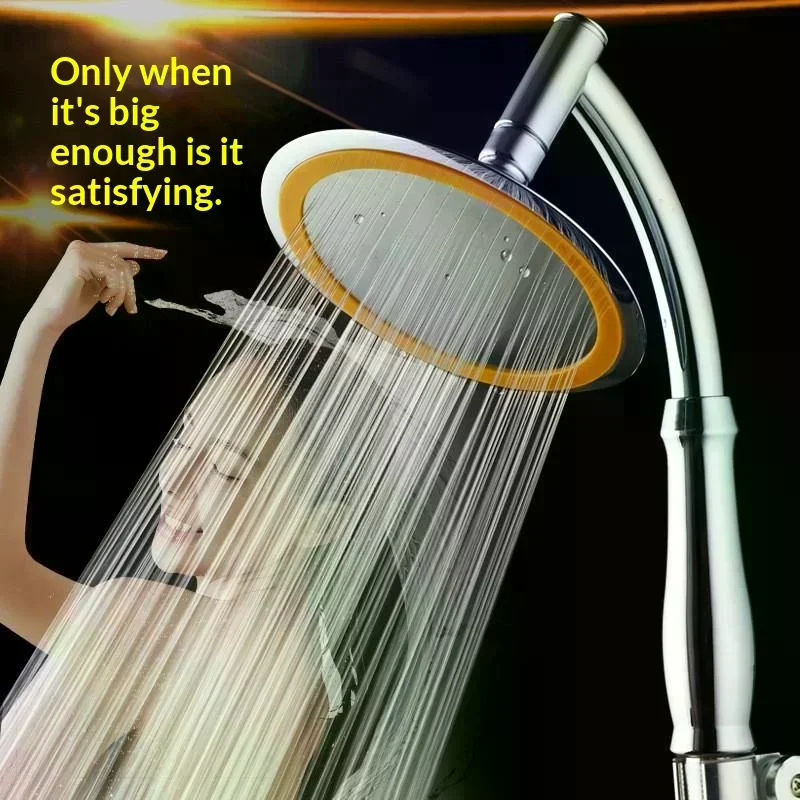 6 Inch High Pressure 360 Degree Rotation Large Round Rainfall Handheld Bathroom Shower Head Accessories