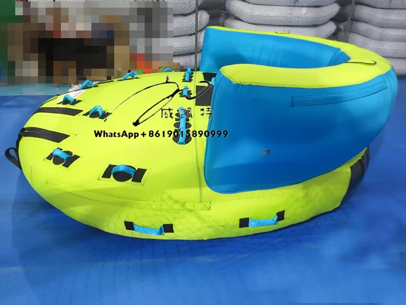 Commercial 6 Person Inflatable Water UFO Towable Tube with Durable Nylon Cover From Custom Manufacturer