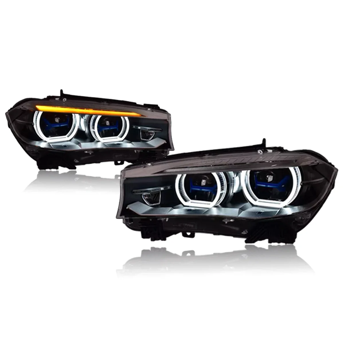 

Новые светодиодные фары для BMW X5 F15 2014-2018, лазерные фары, светодиодные дневные ходовые огни, автомобильные аксессуары