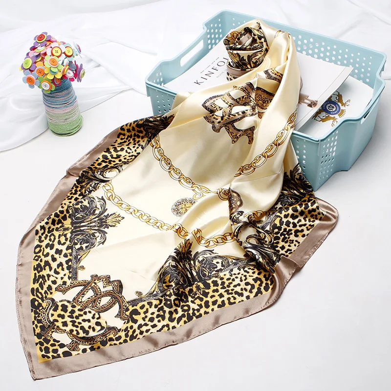 100pcs 90*90cm silk scarf women