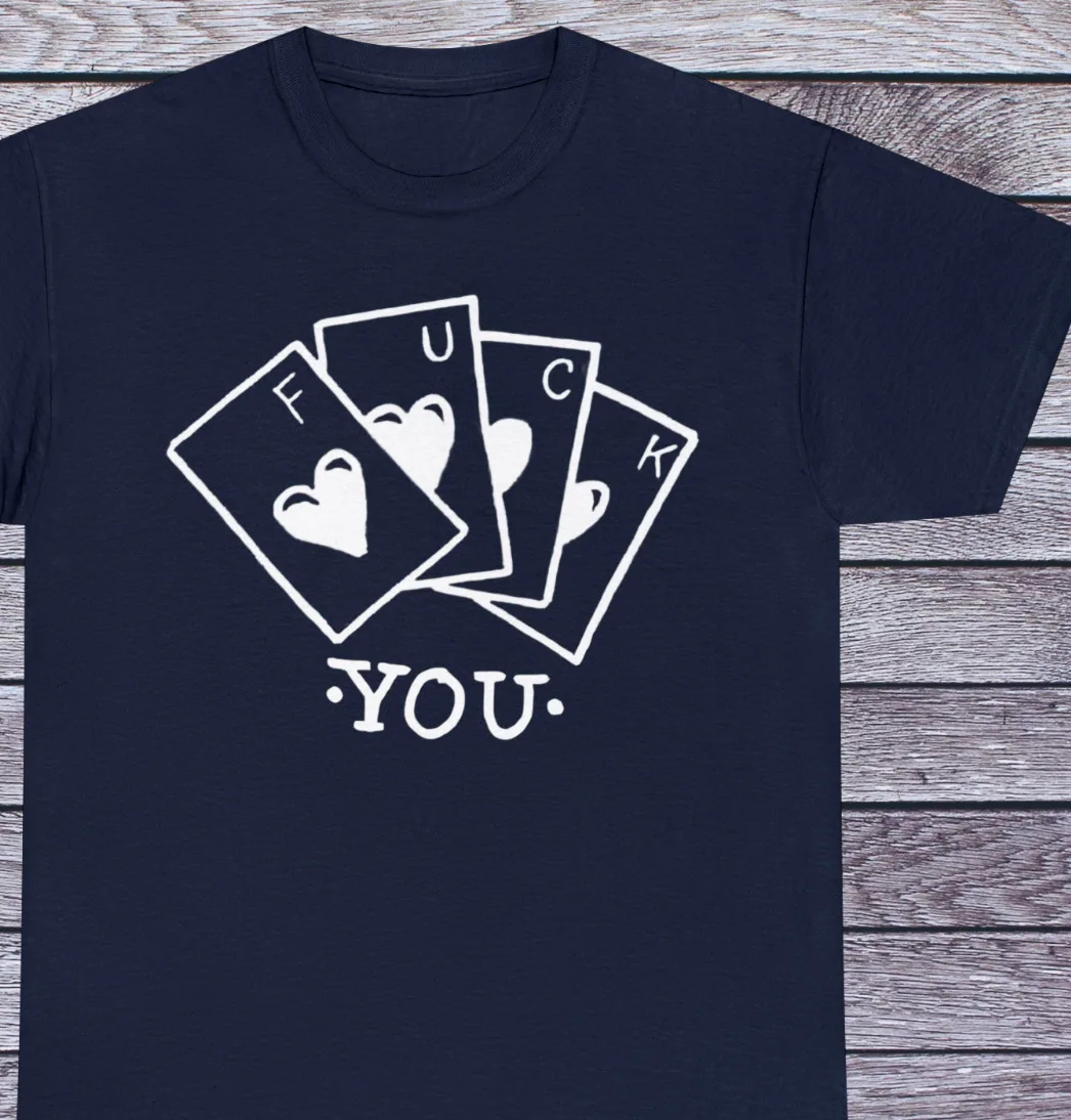 Funny Sarcastic Poker Cards T Shirt, Las Vegas Old School Clothing Game Tee