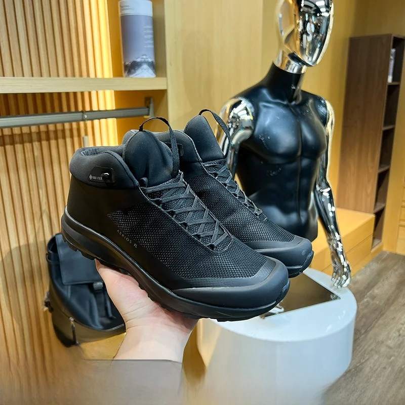 

High-End Men's Hiking Casual oes Breathable Waterproof Glued Climbing Lightweight Outdoor Leisure oes Comfortable round Toe