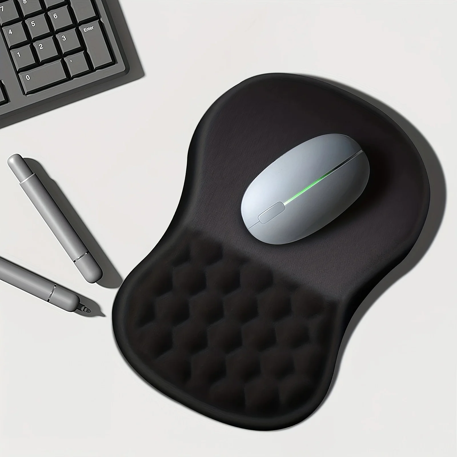 

Ergonomic Wrist Rest Mouse Pad Comfortable Wrist Support Non Slip High Elastic Memory Cotton Mousepad For PC Laptop Computer