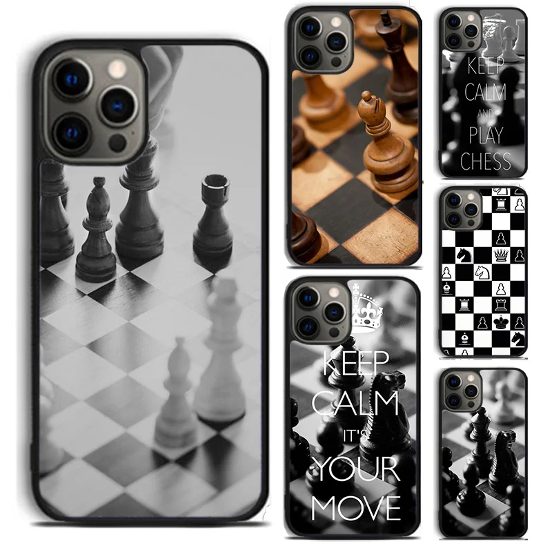 Chess Board Pieces phone Case Cover For iPhone 16 15 14 Plus X XR XS apple 16 11 12 13 mini Pro Max coque