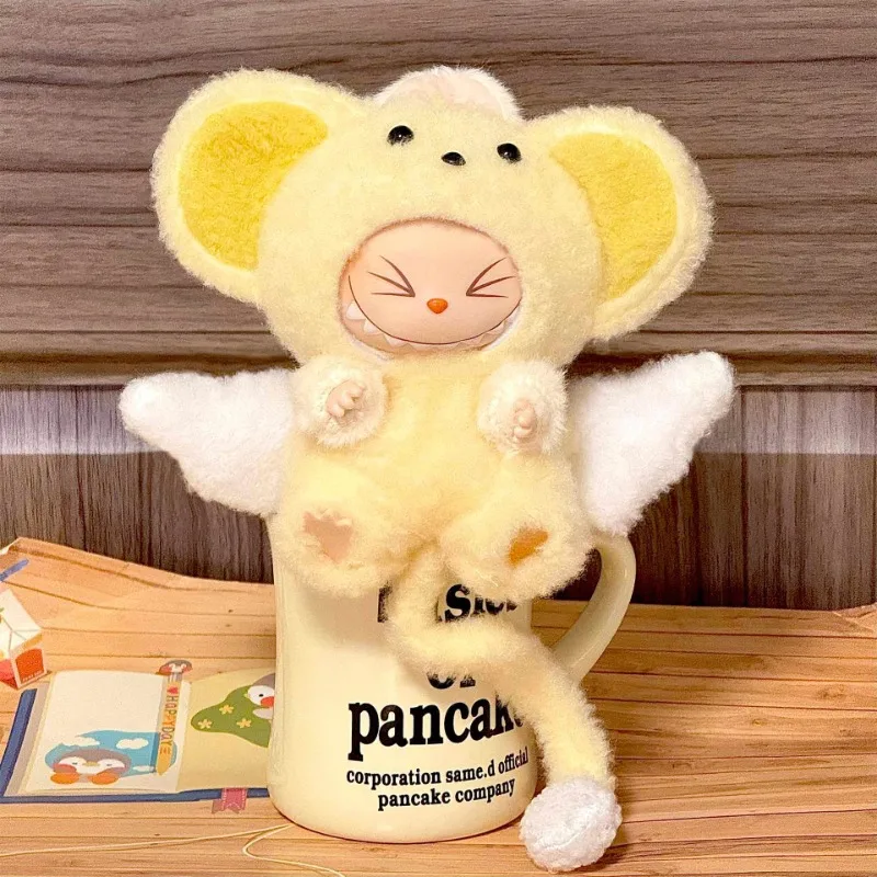 

Cute Doll Accessories Clothes Onesie for 17cm Labubu V2 Mini Dolls Clothing Kids Gift Overall for Dolls Hairy Bodysuit Set