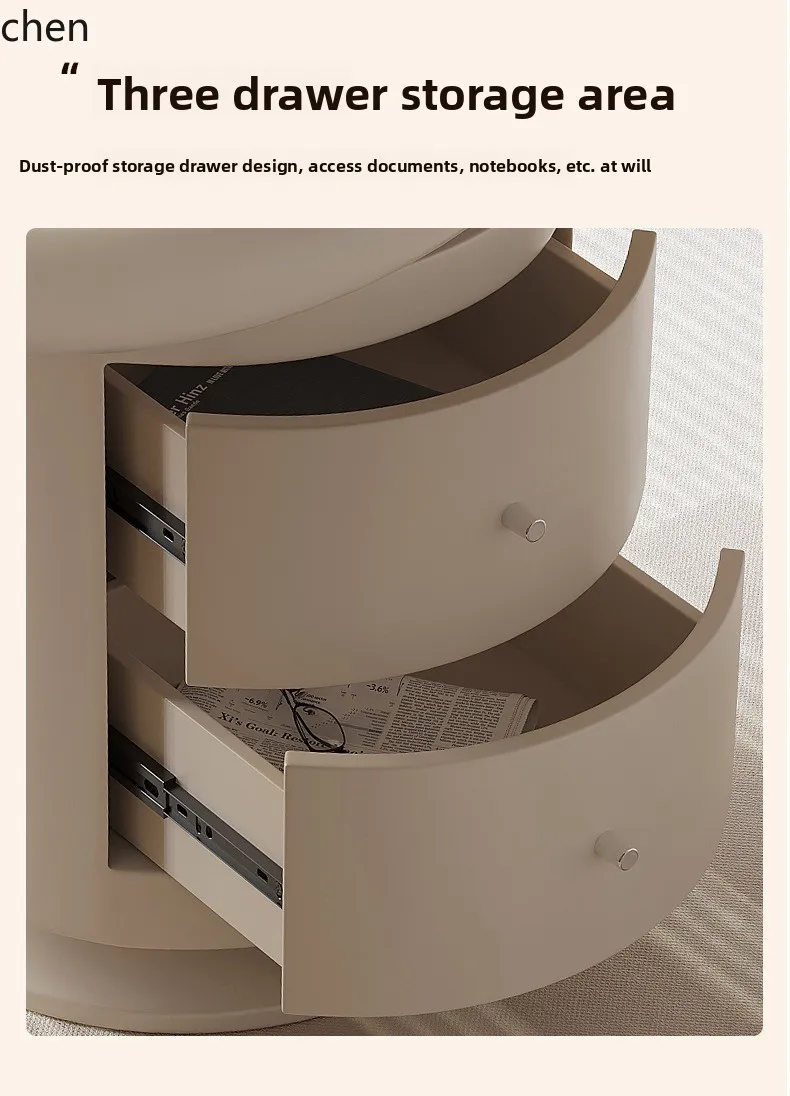 HXL Cream Wind Solid Wood Desk Computer Desk Light Luxury Beauty Salon Consultation Table