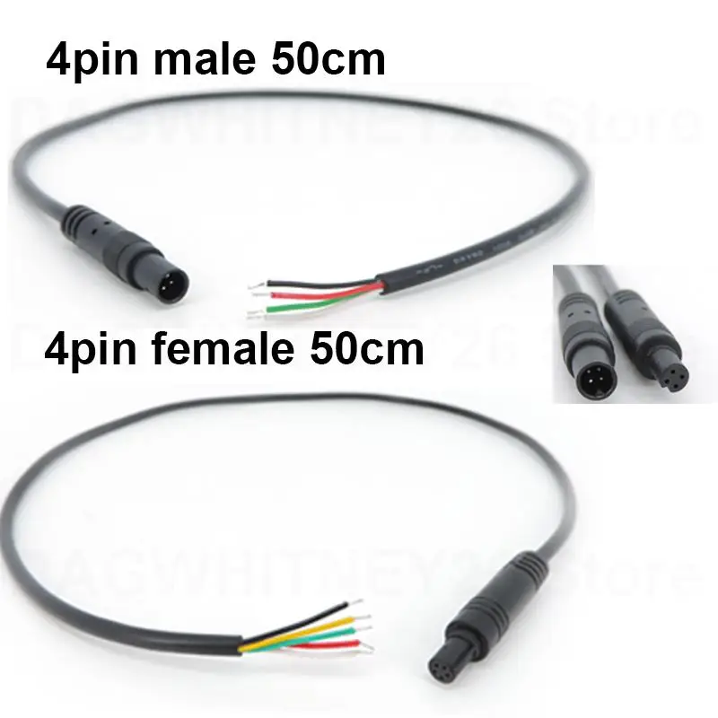 Car Rear View Camera Cable 4Pin 5Pin 6Pin Male and Female for car Jack Line Recorder Rear 50CM Tail Wire