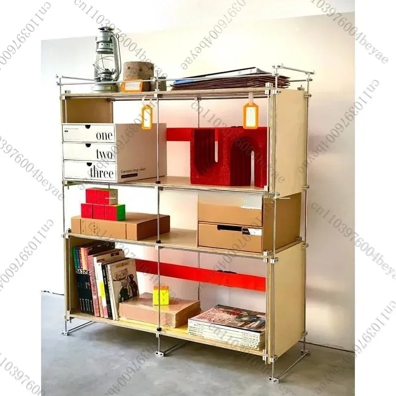 Multi-layer storage rack Stainless steel birch open home shelf Ocean plate display rack Medieval storage rack