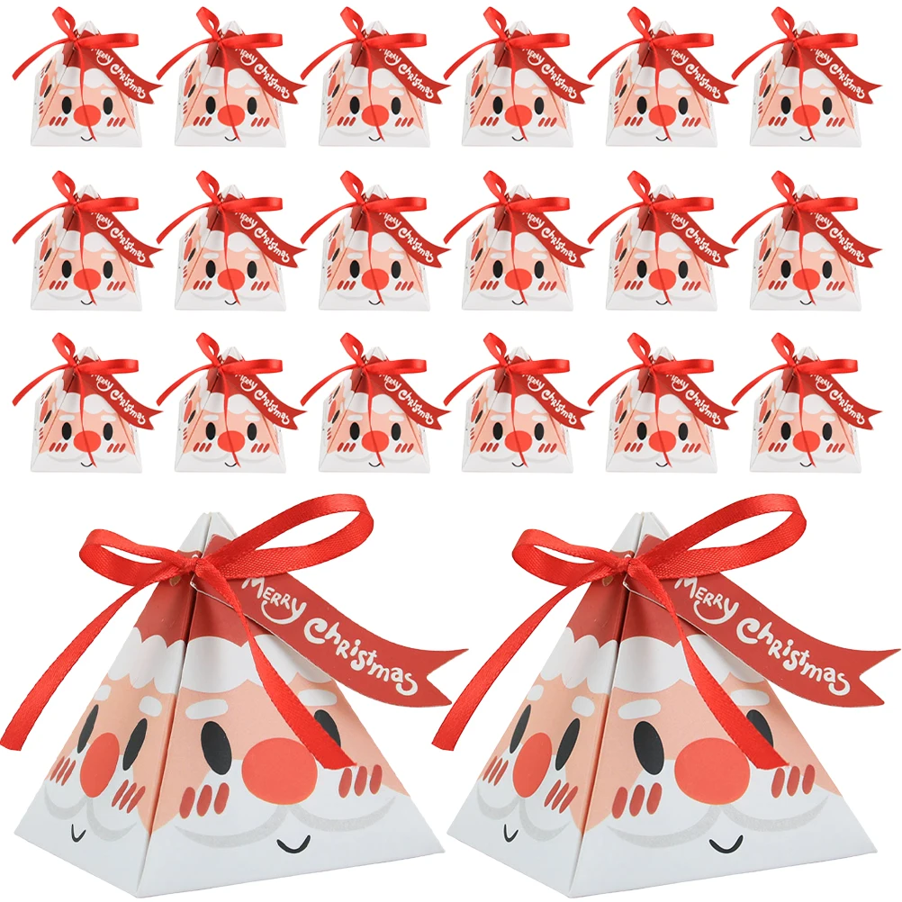 

50Pcs Christmas Gift Boxes Elegant Shape Print Patterns for Food Baking Gifts Party Favors Xmas Treat Containers Decor