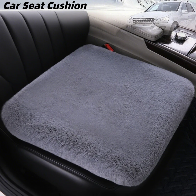 NEUE Auto Sitzkissen Winter Plüsch Nachahmung Kaninchen Fell Warme Einzigen Sitz Platz Kissen Kostenloser Bündel Warme Sitz Abdeckung