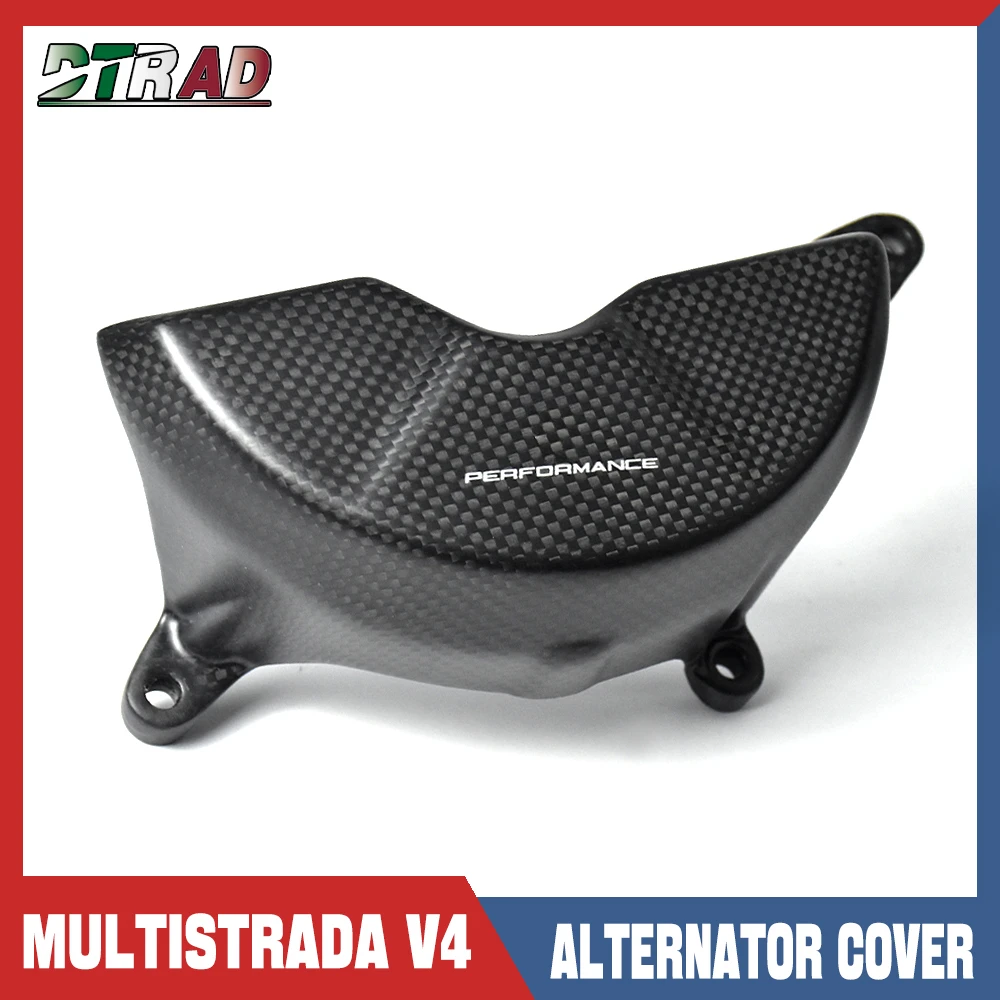 For DUCATI Multistrada V4/V4S Pikes Peak / Rally 2021-2024 Motorcycle Carbon Fiber Alternator Cover Left Engine Case Protection