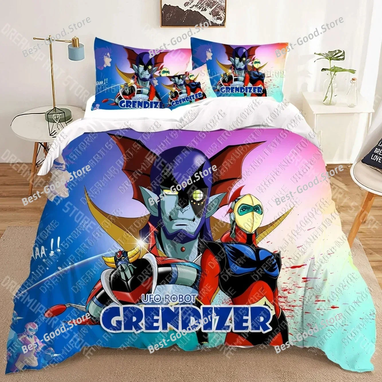UFO ROBO GRENDIZER GOLDORAK 3D Bedding Sets print duvet cover Adults_ children bed comforter birthday gift dropshipping