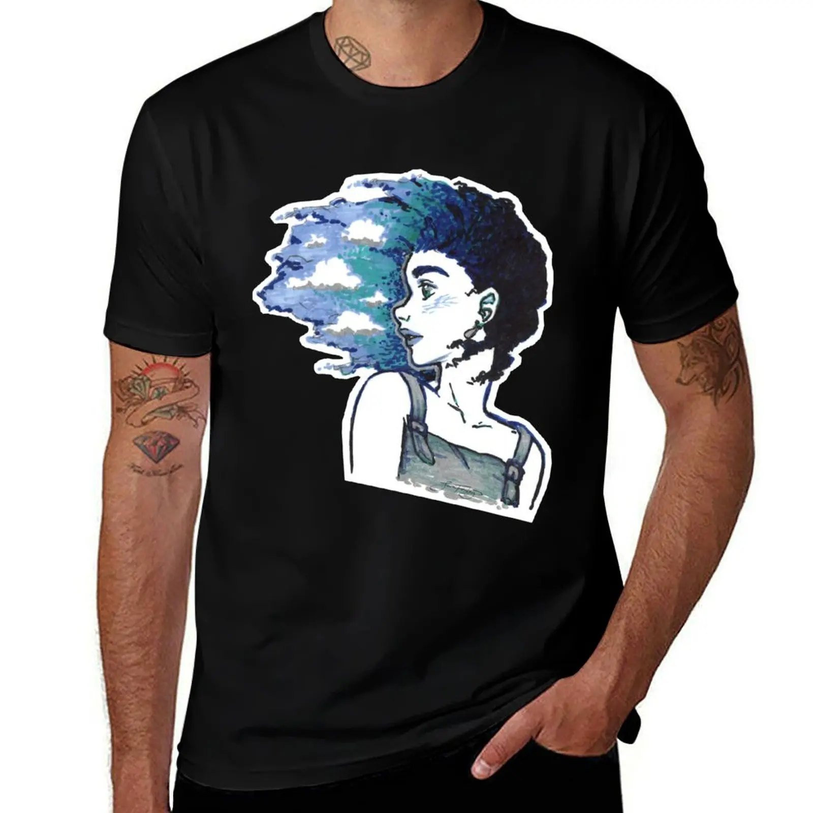 

shirts man T-Shirt t cotton Curls quality T-Shirt shirts t brand luxury t high soft Clouds man men for & man shirts for