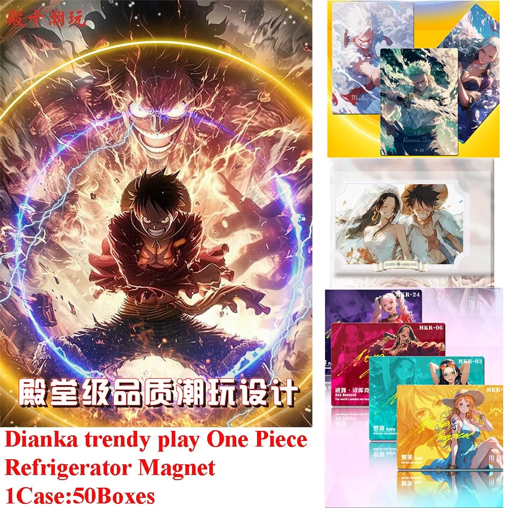 Dianka Trendy Play One Piece Collection Refrigerator Magnet Anime Luffy Nami Boa Robin Ccg Acg Tcg Booster Box Kids Hobby Gift