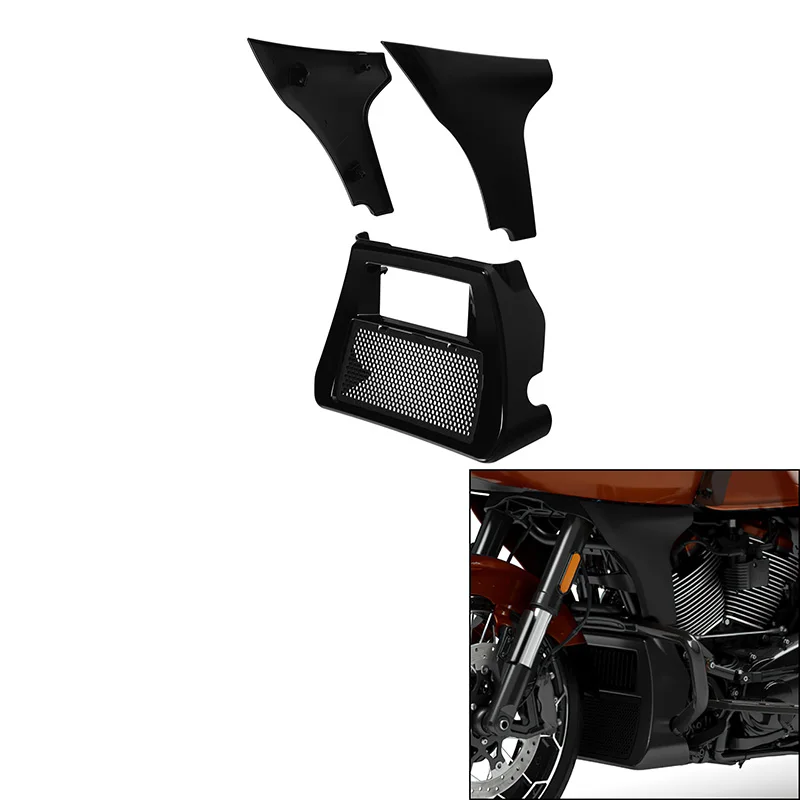 

Front Spoiler Radiator Cover &Side Panel Fit For Harley CVO Road Glide 2023-2024