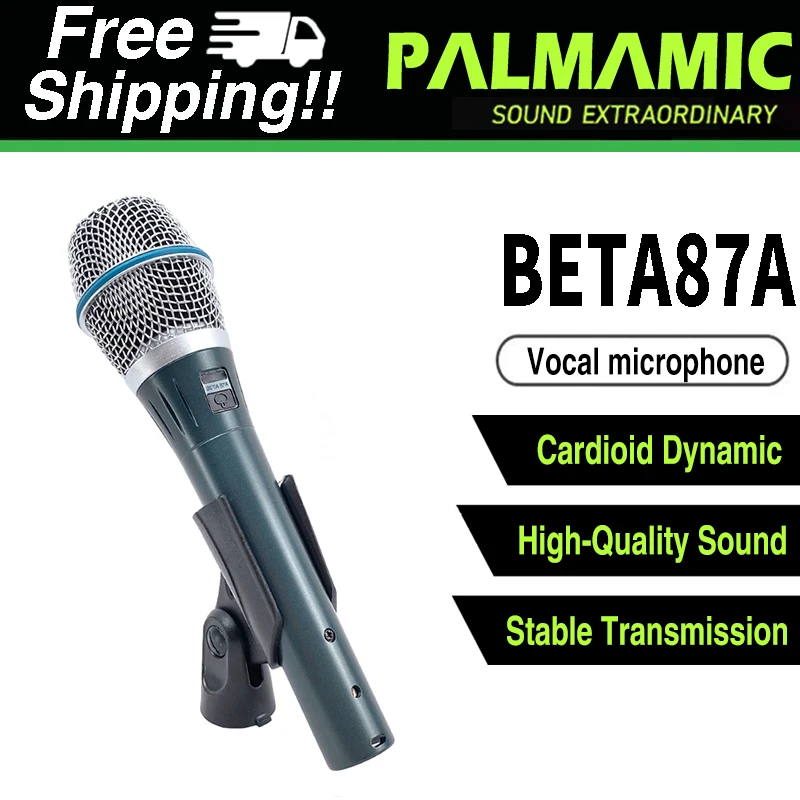 

BETA87A Studio Grade Vocal Microphone with Built-in Pop Filter - Single Element Supercardioid Condenser Mic