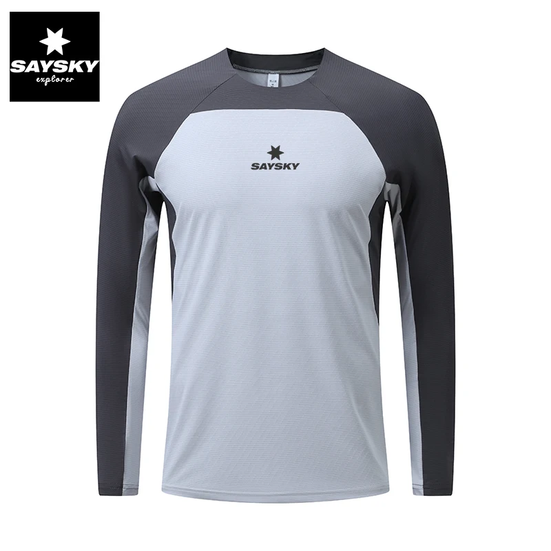 

Мужская футболка с длинным рукавом для активного отдыха, повседневная, для бега, влагоотводящая, быстросохнущая, дышащая, с цветным принтом