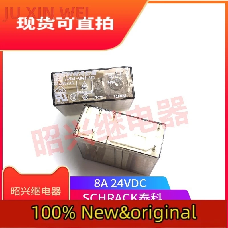 

Новое электромагнитное реле безопасности Tyco SR2M V23047-A1024-A511, 24 В постоянного тока, 6-контактное, 1НО+1НЗ, 8А