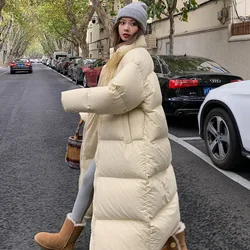 2023 women's winter new down padded jacket mid-length padded jacket Korean version loose thickened bread jacket