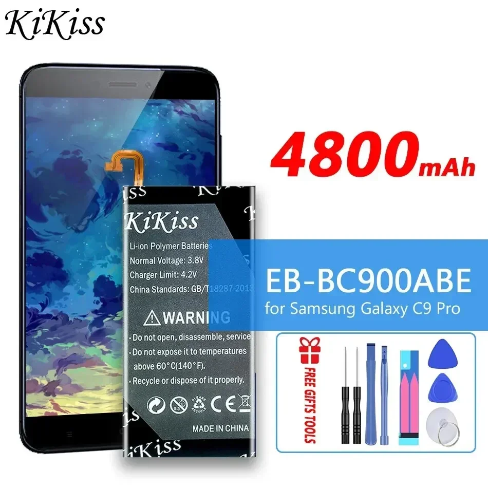 Аккумулятор KiKiss EB-BC900ABE 4800 мАч для Samsung Galaxy C9Pro C9 Pro Duos SM-C9000 SM-C9008 SM-C900F SM-C900Y Сменная батарея