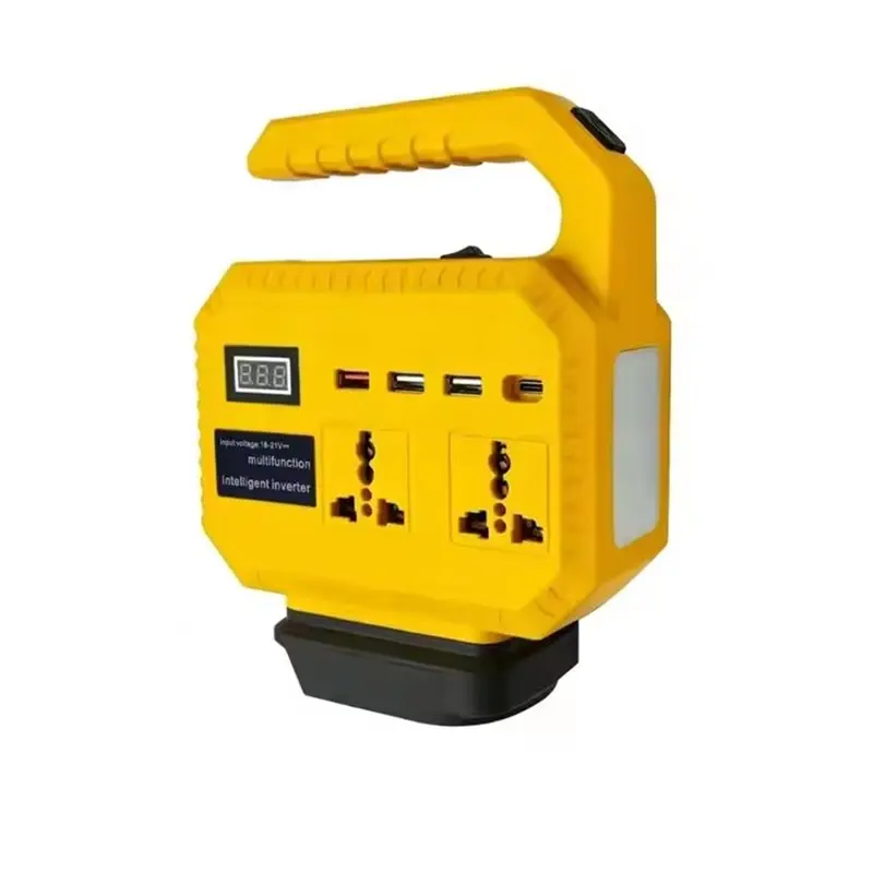 Year-Round Sale Two Wall Outlet Emergency Charging Work Light With Side Lamp And Three USB Charging Points For 18V-21V Ba