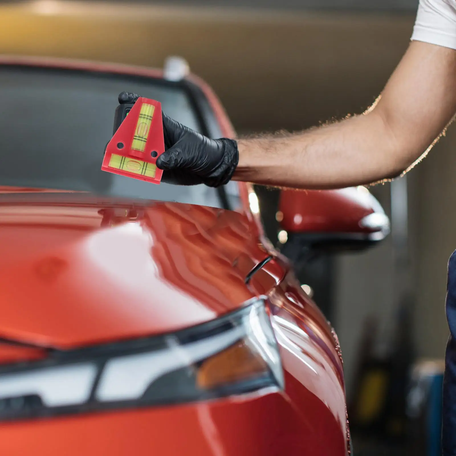 T على شكل سيارة صغيرة مستوى البلاستيك فقاعة Rv أداة تسوية صغيرة الحجم متعددة الوظائف السفر مقطورة تخييم الملحقات قياس