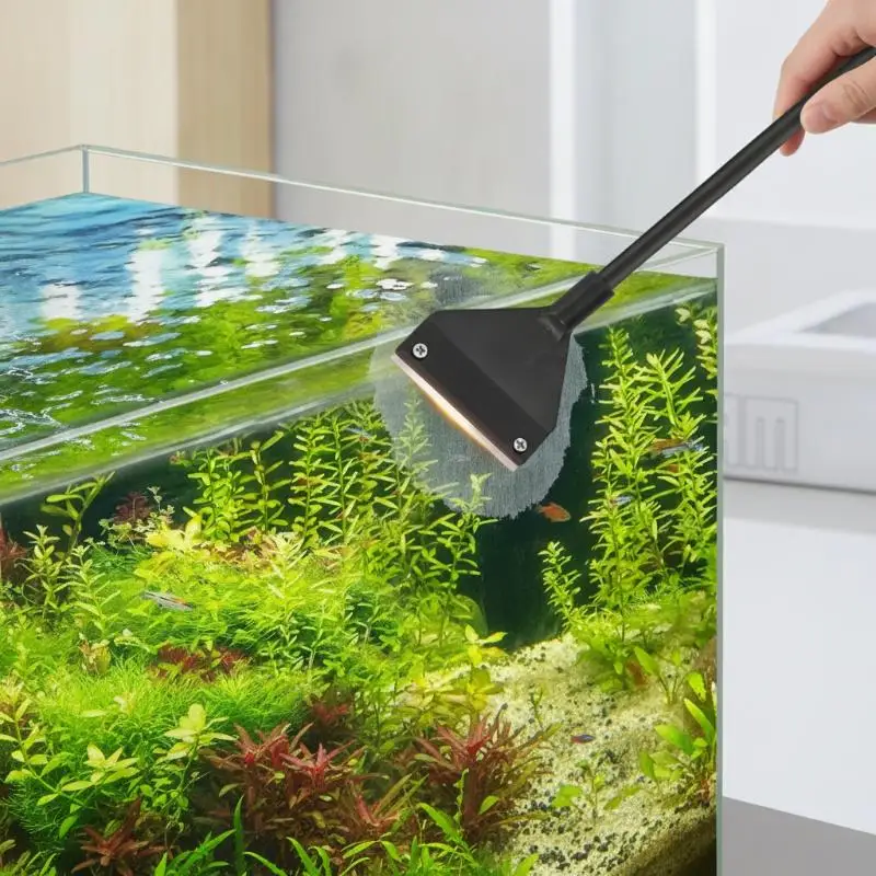 Fish Tank Cleaning Accessory Dual-Use Algae Remover Flat Sand Leveler Suitable for Small to Medium Aquariums