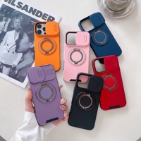 Luxury Heavy-Duty Rugged Armor Magnetic Bracket Case For iPhone 16 15 14 13 12 11 Pro Max Plus Slide Camera Protection PC Cover