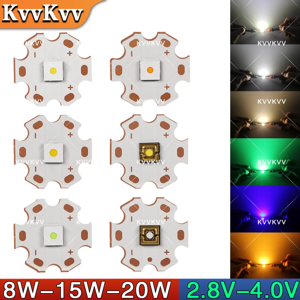 High Power 20W Laser Light Beads LED Warm Natural White SMD5050 Chips PCB With 20mm Board For Flashlight Headlight Miner's Lamp