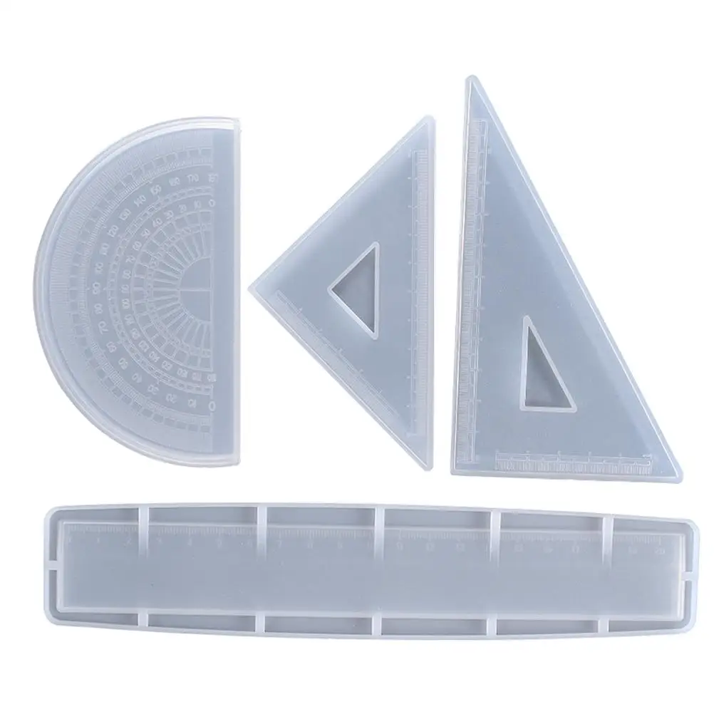 

Silicone Ruler Semicircle Epoxy Silicone Molds For Crafting Rulers Resin Craft DIY Straight Protractor Making Ruler Tools