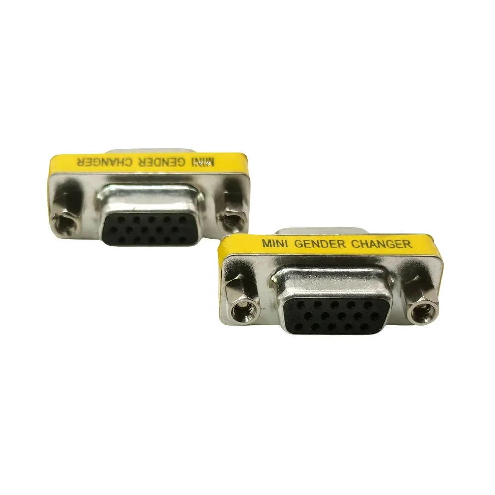 15 pin D-Sub VGA HD SVGA Male to Female MINI Gender Changer Adapter PC VGA Connector DB15 F/F Cable Extend Converter