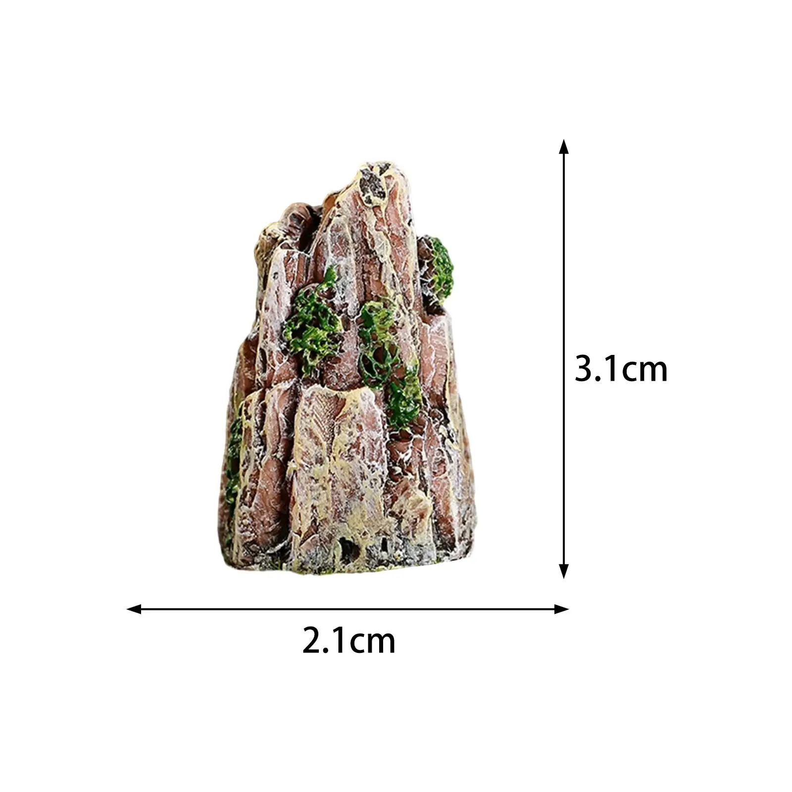 Ornamen Bonsai Resin lanskap mikro, patung simulasi batu Mini Rockery miniatur gunung untuk lanskap miniatur