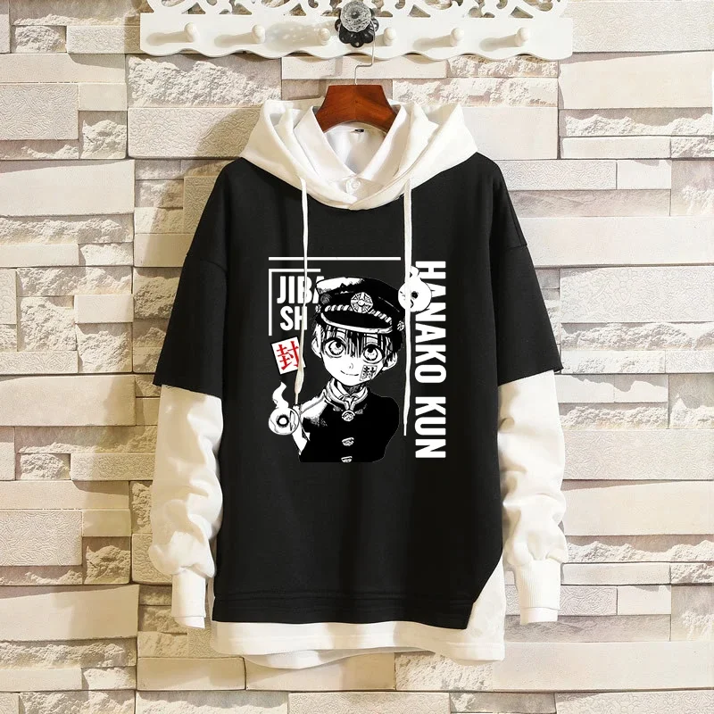 Anime Toilet Bound Jibaku Shounen Hanako-kun Hanako Nene Cosplay Fake two pieces Hoodies Sweatshirts Pullover Coat Unisex