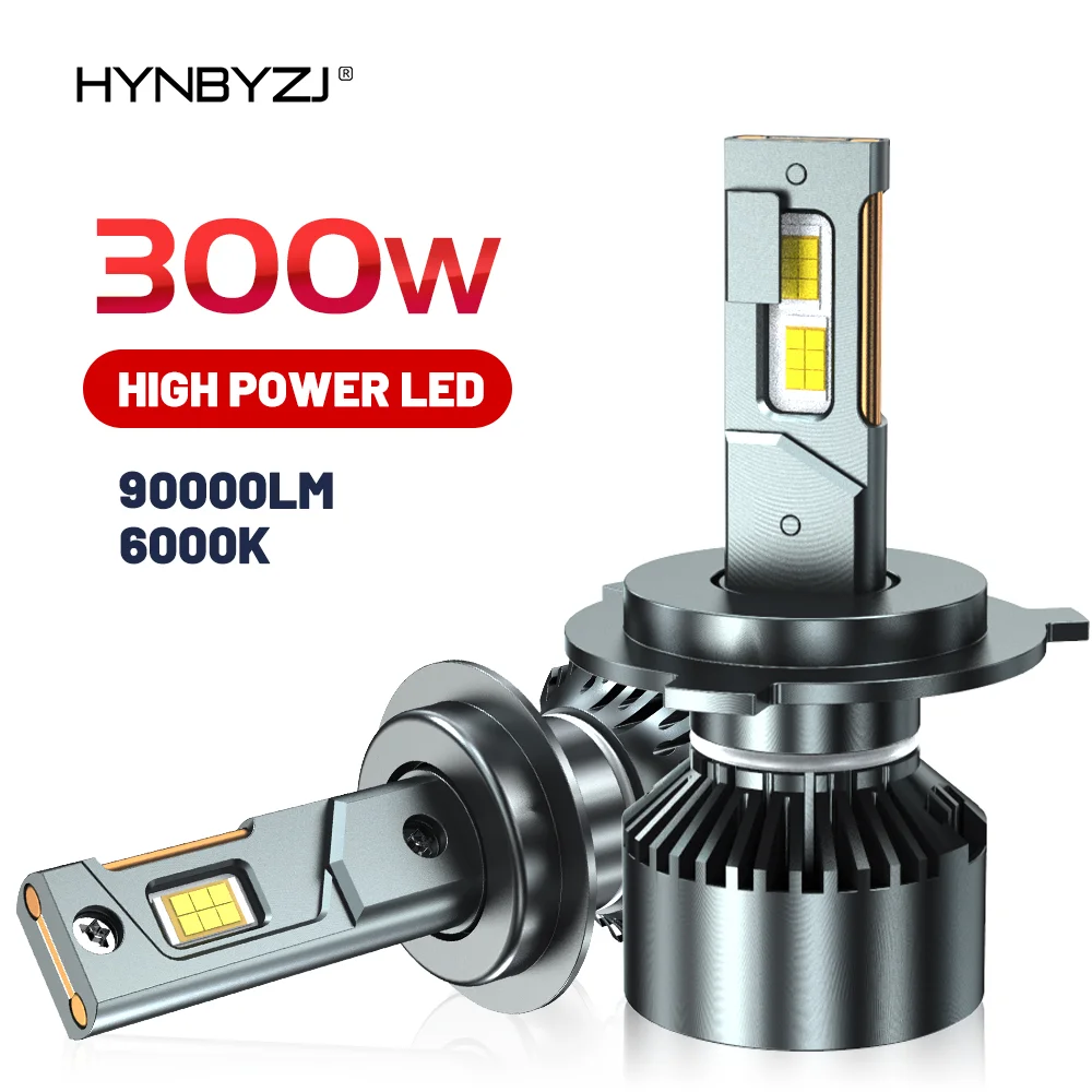 

HYNBYZJ 90000LM H7 H4 H11 LED Headlight 300W High Power Canbus H1 H8 HB4 HB3 9005 9006 Turbo Lamp 6000K White CSP Chip Car Light