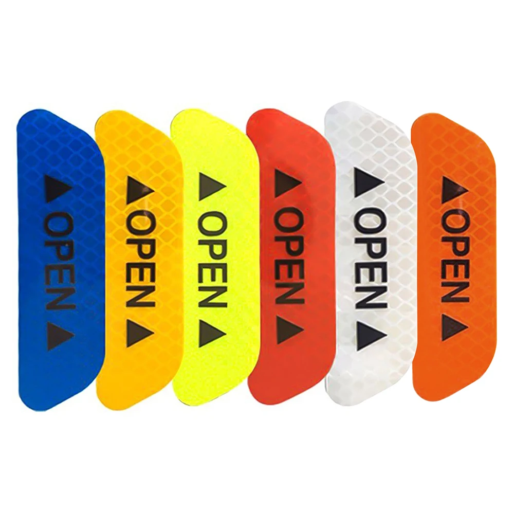 

4Pcs/set Car Door Reflective Sticker Strips Safety Opening Warning Reflective Tape Car Accessories Interior Exterior Reflector