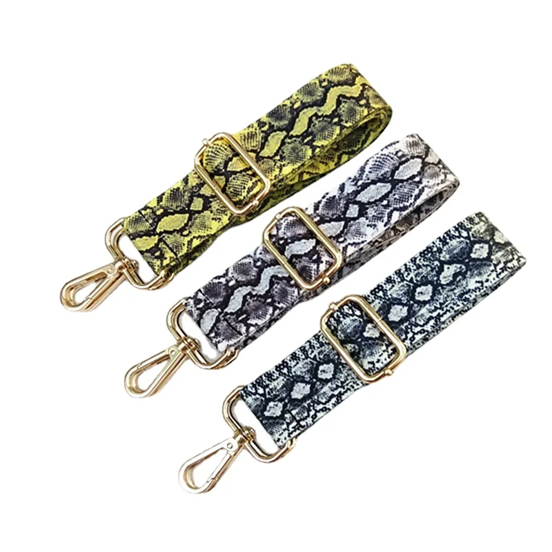 Replacement Accessories for Crochet Bags 3.8cm Bag Strap Adjustable Shoulder Crossbody Bag Belts Snakeskin Pattern