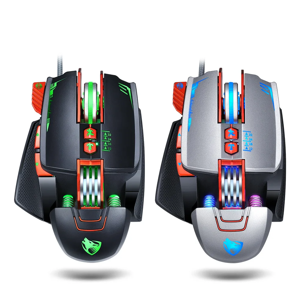 

Macro Programming Mechanical Gaming Mouse USB Wired RGB Backlight Ergonomics Mouse Full Key Customization Gaming Accessories