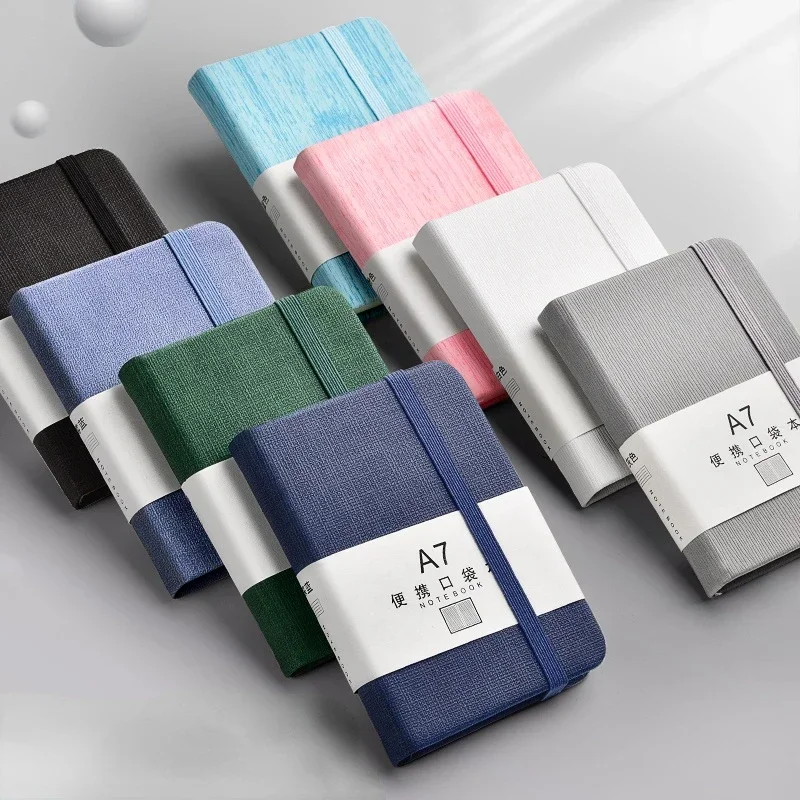 

Мини-блокнот формата А7, портативный карманный блокнот для заметок, ежедневник, планировщик, скетчбук, канцелярские принадлежности для офиса и школы, 96 страниц.