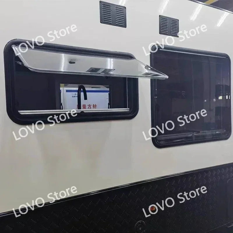 500X350MM RV Accessories Sliding Window Round Corner Double Layer UV Protection for Caravan Camper Trailer  Pull Push Windows