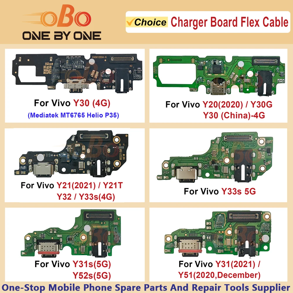 USB Charging Dock Board For Vivo Y21 Y30 Y31s Y32 Y33s Y51 Y52s 5G 2021 Charger Port jack plug Connector Flex Cable Repair (1PC)