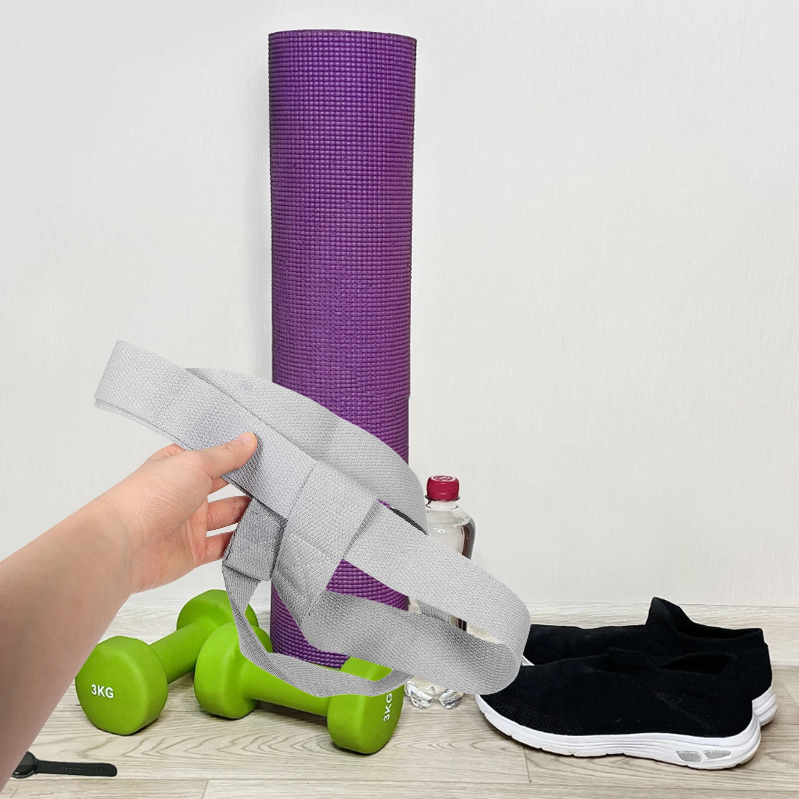 

Yoga Mat Strap Elastic Belt for Grip Straps Nylon Holder Adjustable Carrying Sling Lifting Wrist