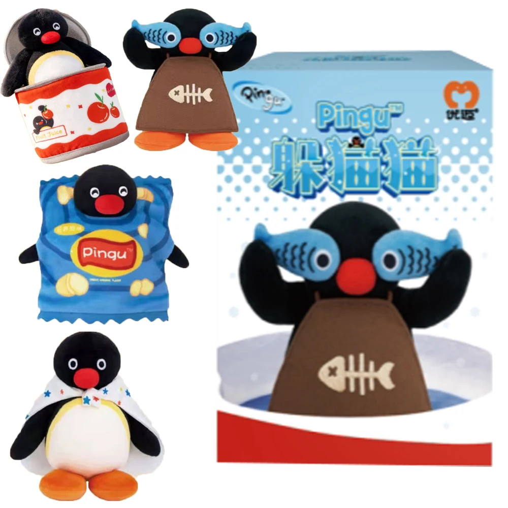 

Original Pingu Hide and Seek Series Blind Box Cartoon Design Delicate Penguin Toys Model Desktop Ornaments Kids Hobbies Gifts